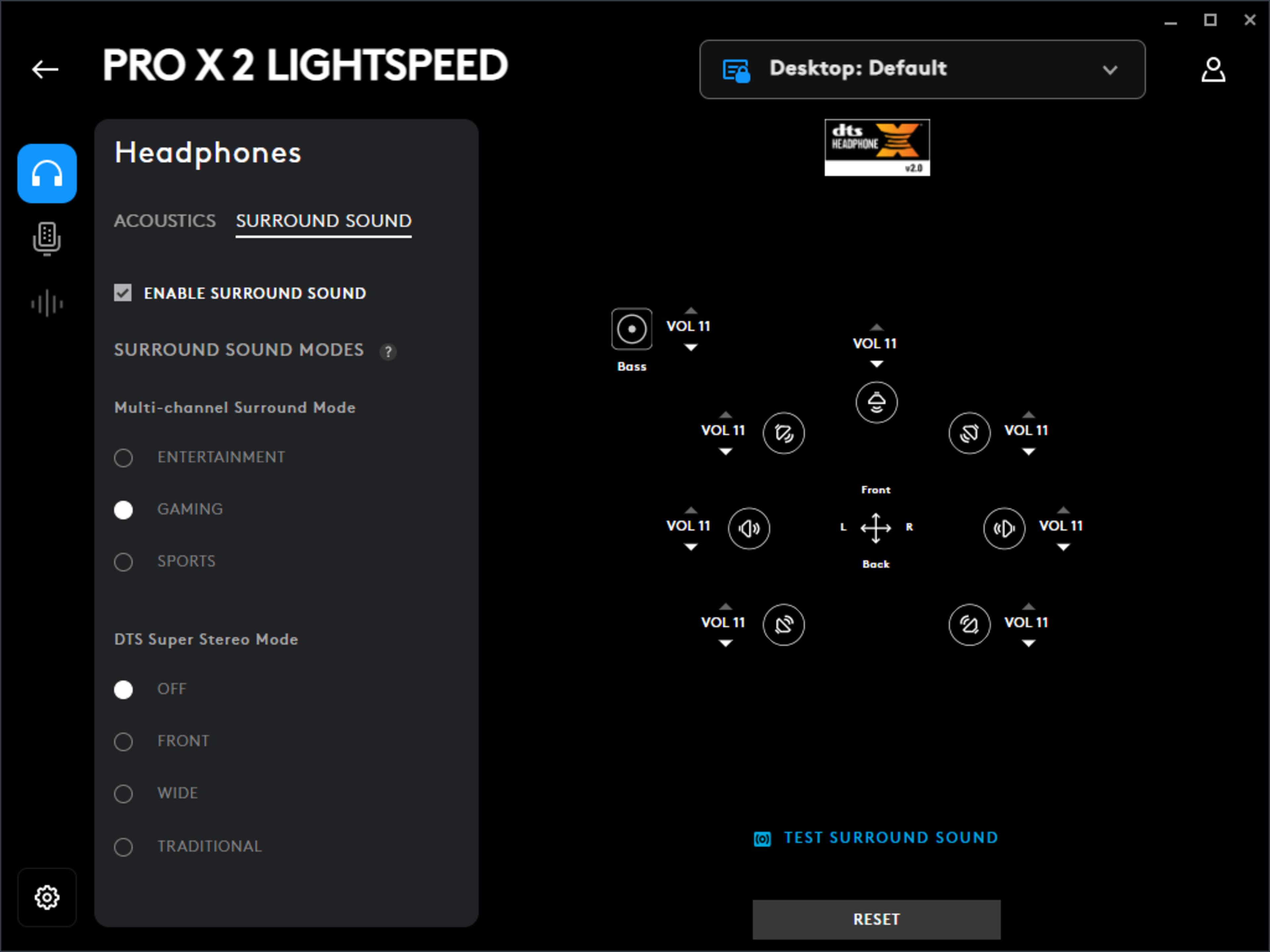TAI NGHE CHƠI GAME KHÔNG DÂY LOGITECH PRO X 2 LIGHTSPEED 10