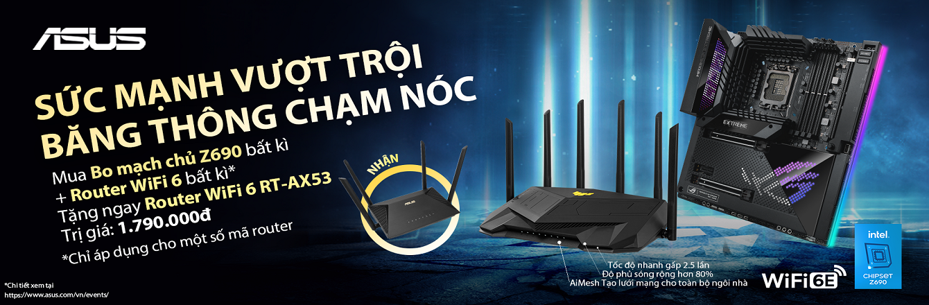 mua asus và wifi 6 nhận quà từ hacom