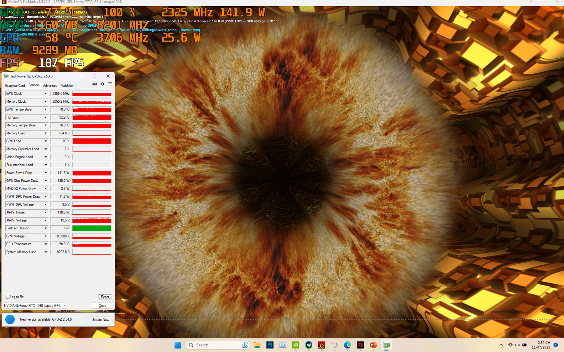 Ở độ phân giải 4K, tốc độ khung hình trung bình đo được là 187 FPS.