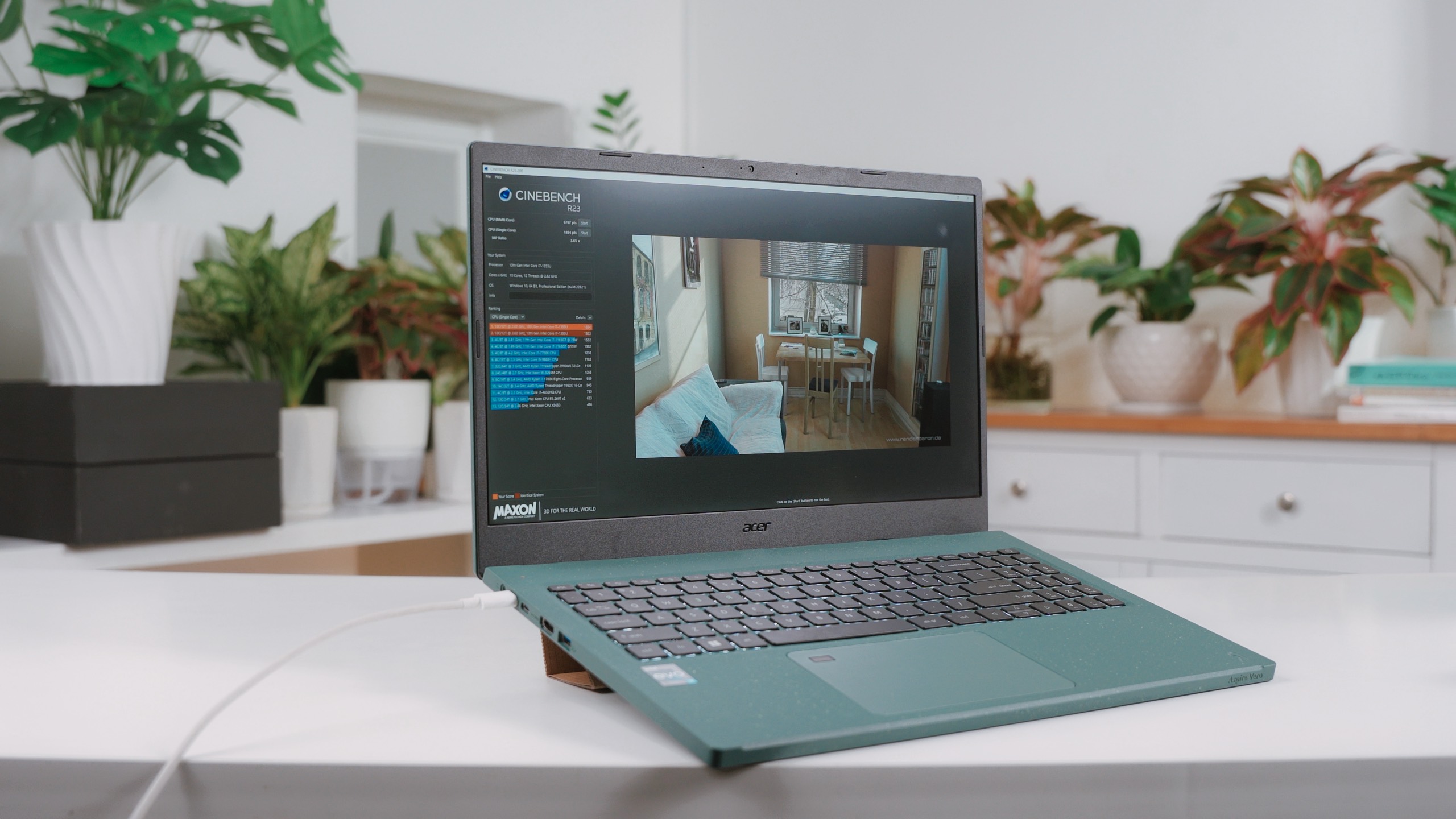 Acer Aspire Vero 15 có màn hình 15.6 inch FHD (1920 x 1080) IPS, đảm bảo hình ảnh được hiển thị rõ ràng, tương phản vừa phải, màu sắc hiển thị no mắt