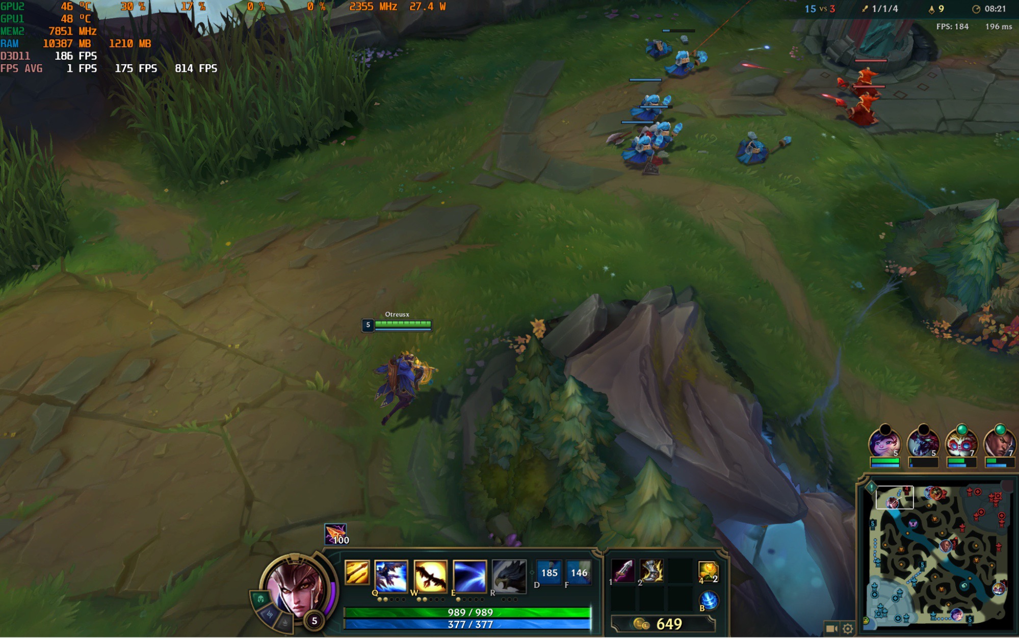 Thử chơi tựa game Liên Minh Huyền Thoại ở độ phân giải FullHD ở cài đặt đồ hoạ cao nhất. Kết quả cho thấy tựa game chạy rất mượt mà