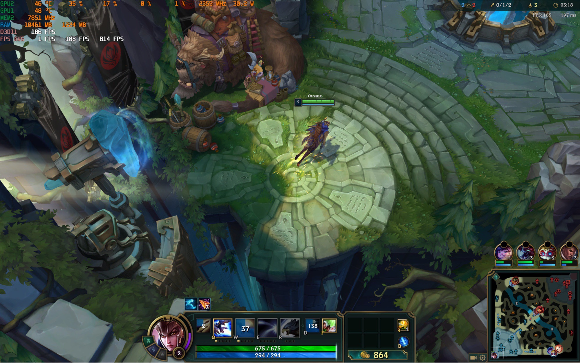 Thử chơi tựa game Liên Minh Huyền Thoại ở độ phân giải FullHD ở cài đặt đồ hoạ cao nhất. Kết quả cho thấy tựa game chạy rất mượt mà