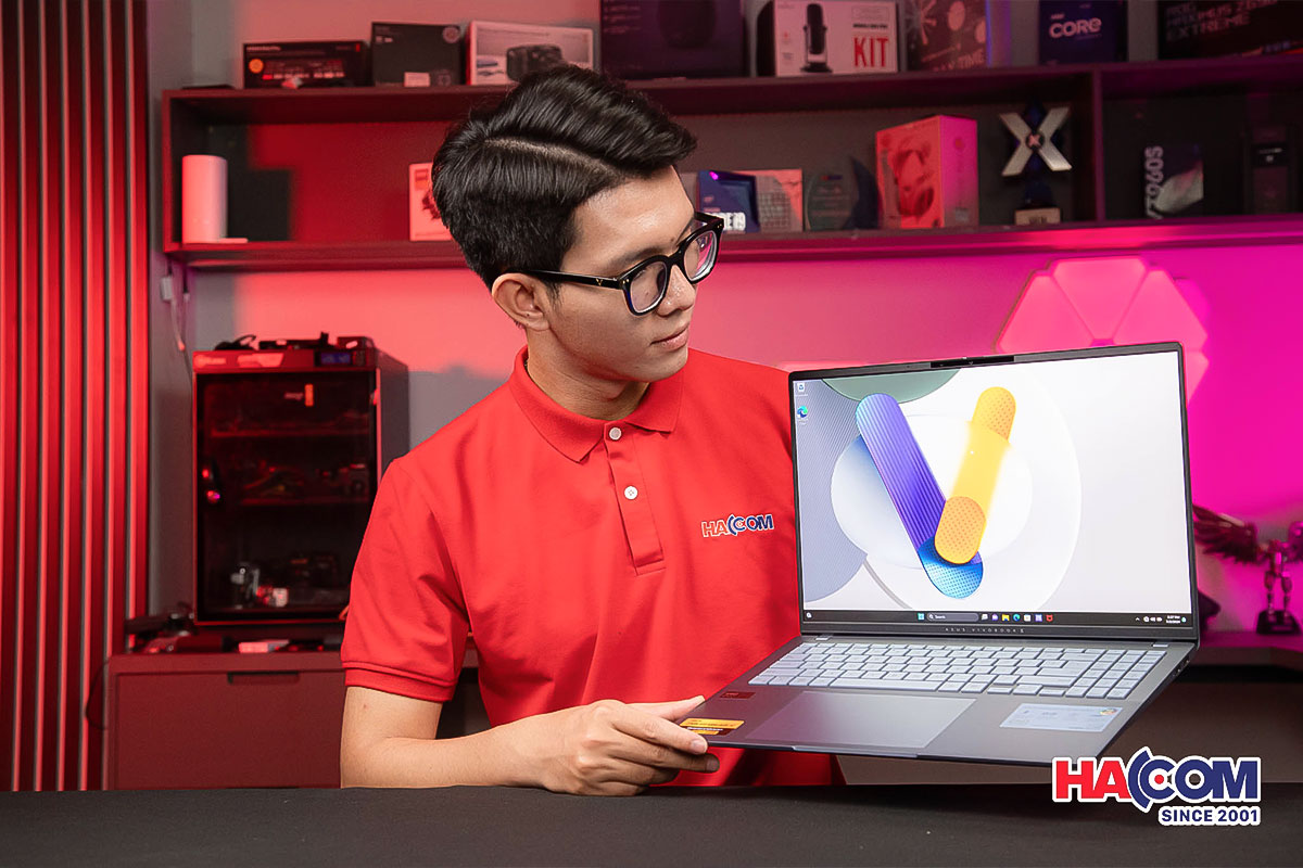 Asus VivoBook S16 OLED S5606MA-MX051W mang đến trải nghiệm làm việc và giải trí sống động nhờ màn hình OLED 16 inch độ phân giải 3.2K