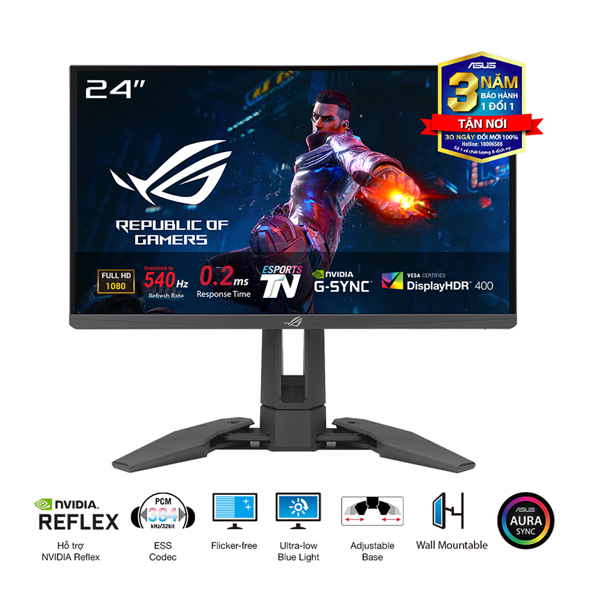 Màn hình được tích hợp công nghệ NVIDIA G-SYNC nhằm đồng bộ tần số quét với card đồ họa tương thích.