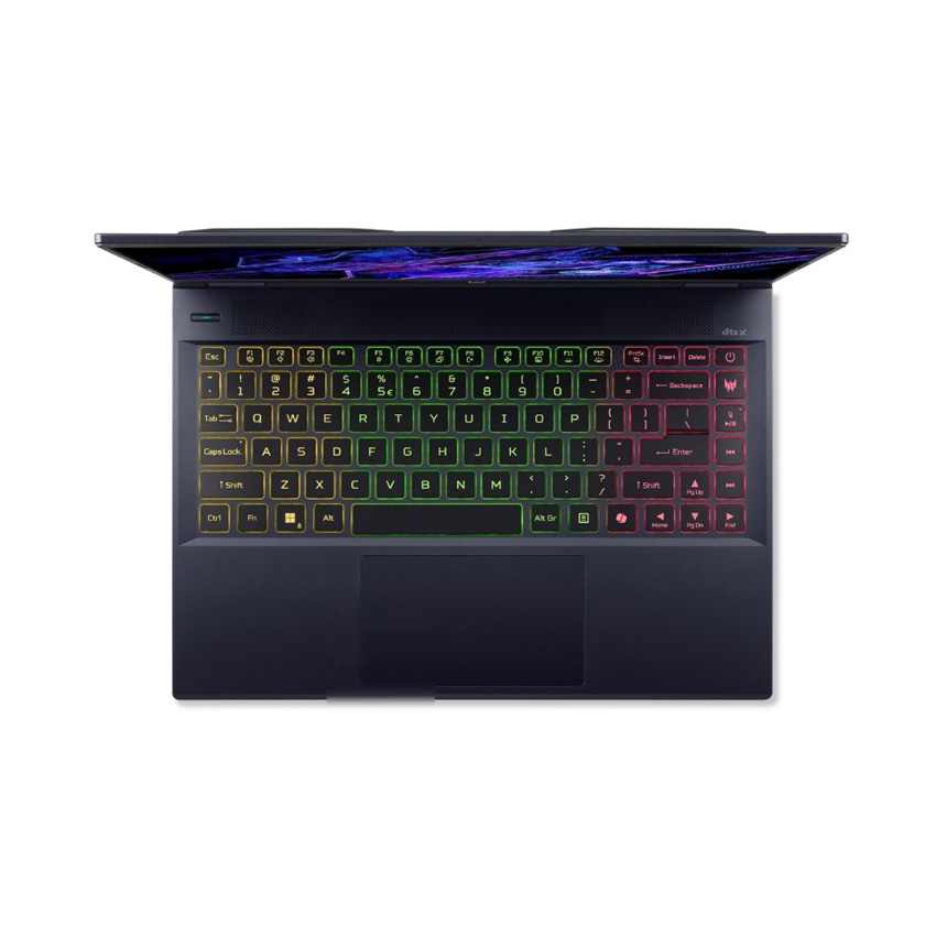 Predator Helios Neo 14 PHN14-51-96HG có bàn phím RGB 3 zone, tạo điểm nhấn r&otilde; ràng khi sử dụng trong môi trường thiếu sáng.