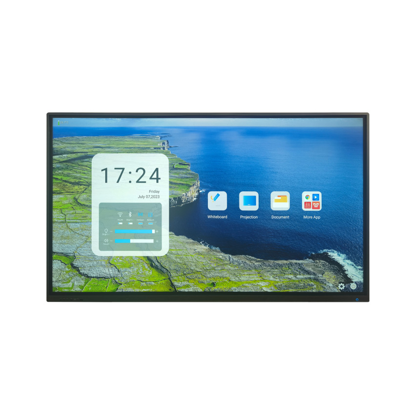 Windora 75IB4K sở hữu thiết kế tối giản với khung màn hình chắc chắn và kích thước lớn, tạo điểm nhấn chuyên nghiệp