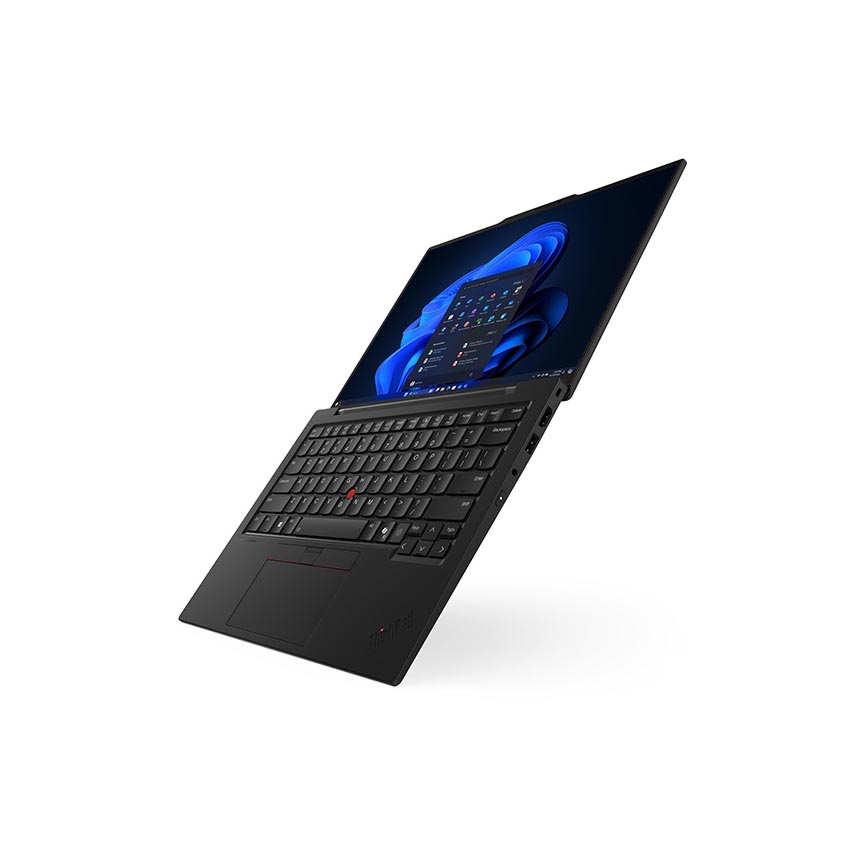ThinkPad X1 Carbon Gen 13 21NX003AVN sở hữu thiết kế siêu mỏng với trọng lượng chỉ 0.986kg và độ dày 14.37mm, làm từ chất liệu carbon fiber cao cấp.