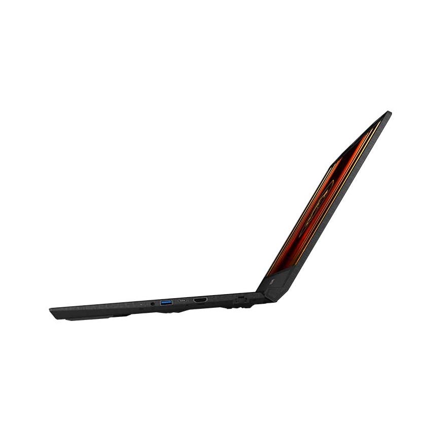 Katana 15 HX B14WFK-025VN có thân máy màu đen, trọng lượng 2.4kg và độ dày 25.5mm, tạo cảm giác chắc chắn và đậm chất gaming.