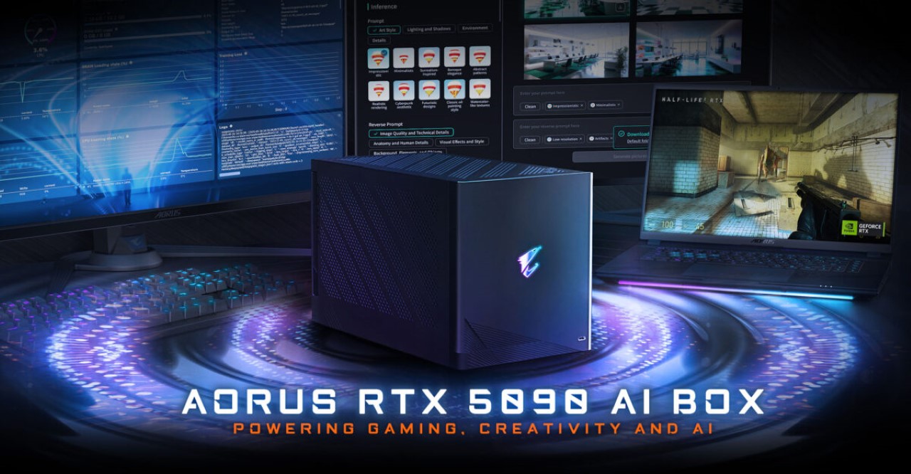 Gigabyte ra mắt AORUS RTX 5090 AI BOX với Thunderbolt 5