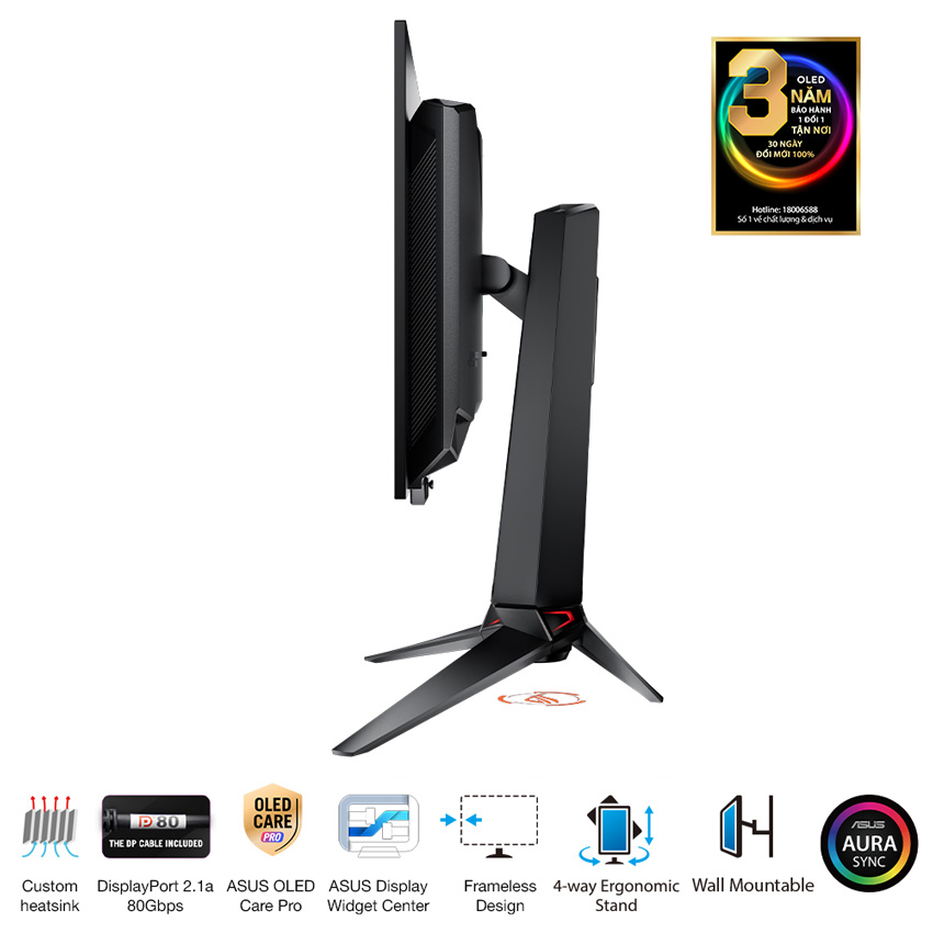 Màn Hình PG27UCDM QD-OLED 4K 240Hz | Chính Hãng HACOM | Giá rẻ, trả góp 0%