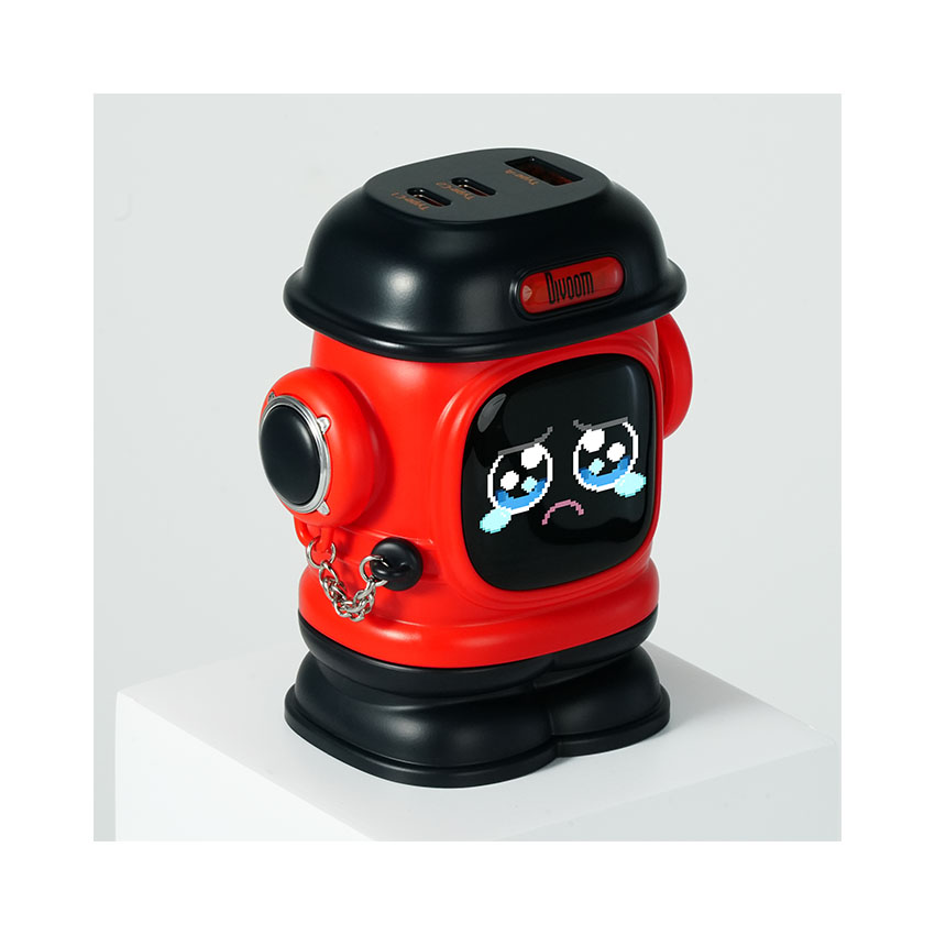 Củ sạc Divoom Dipow-65 màn hình LED 2C1A, màu đỏ - Hình 6