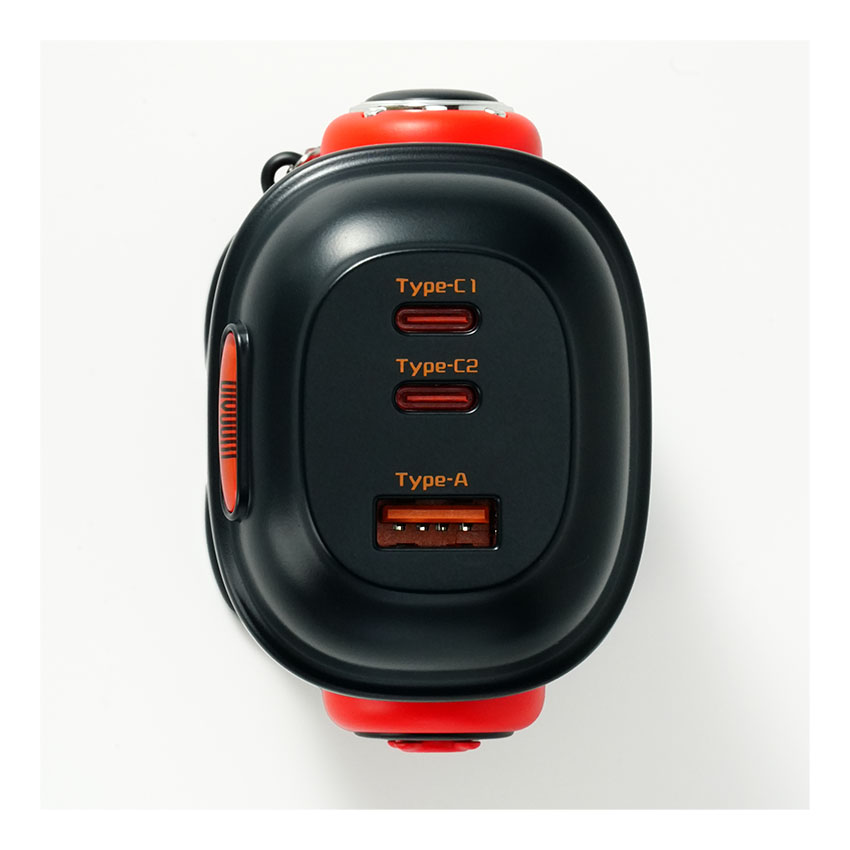 Củ sạc Divoom Dipow-65 màn hình LED 2C1A, màu đỏ - Hình 7