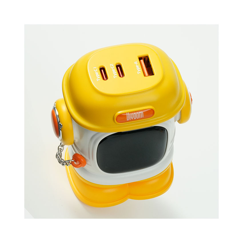 Củ sạc Divoom Dipow-65 màn hình LED 2C1A, màu vàng - Hình 6