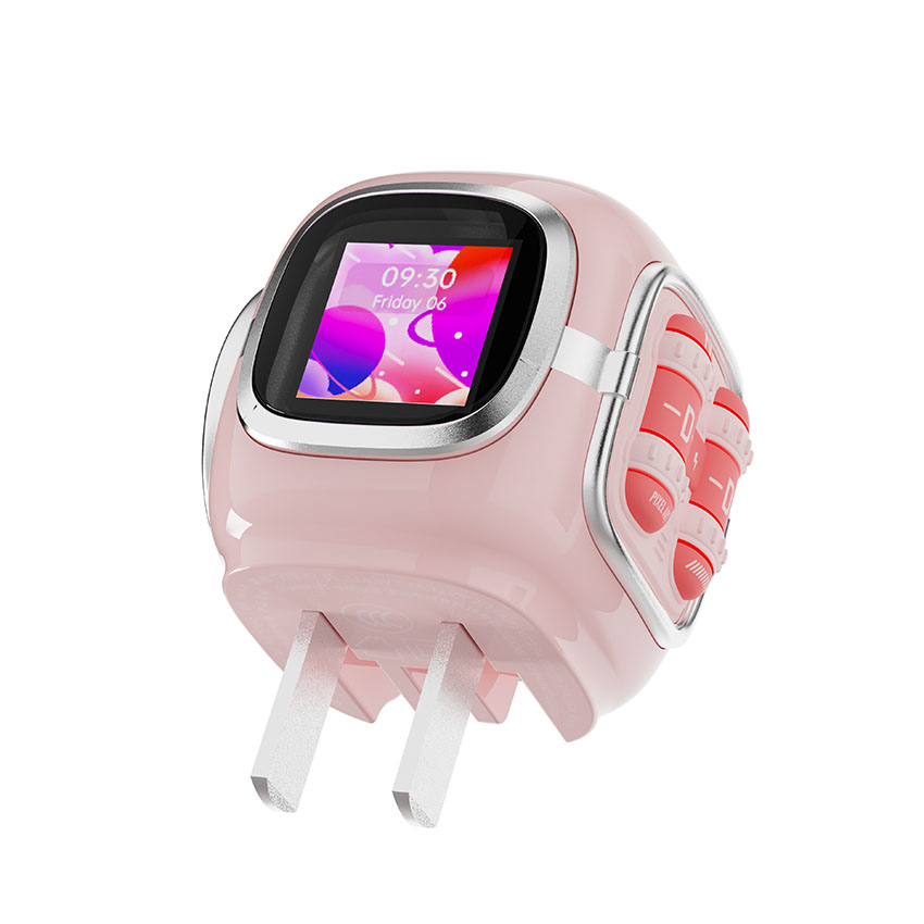 CỦ SẠC DIVOOM DIPOW-35 MÀN HÌNH LED PIXEL CỔNG USB-C, MÀU HỒNG