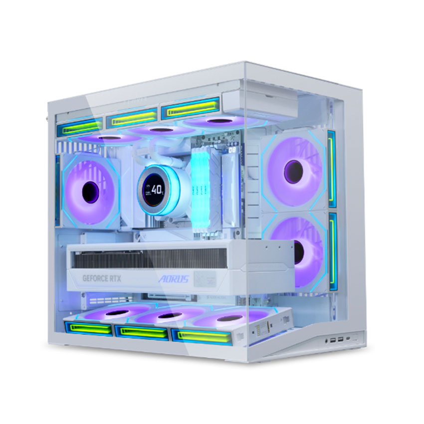 VỎ CASE LIAN LI O11D MINI V2 FLOW WHITE- O11DMIV2FW (ATX/BACK CONNECT/0 FAN)