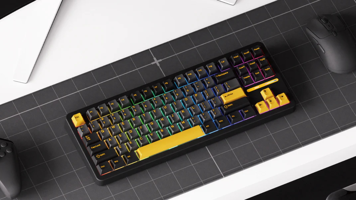 Bàn phím AKKO TAC87 Black & Gold Mirror 3 mode 1