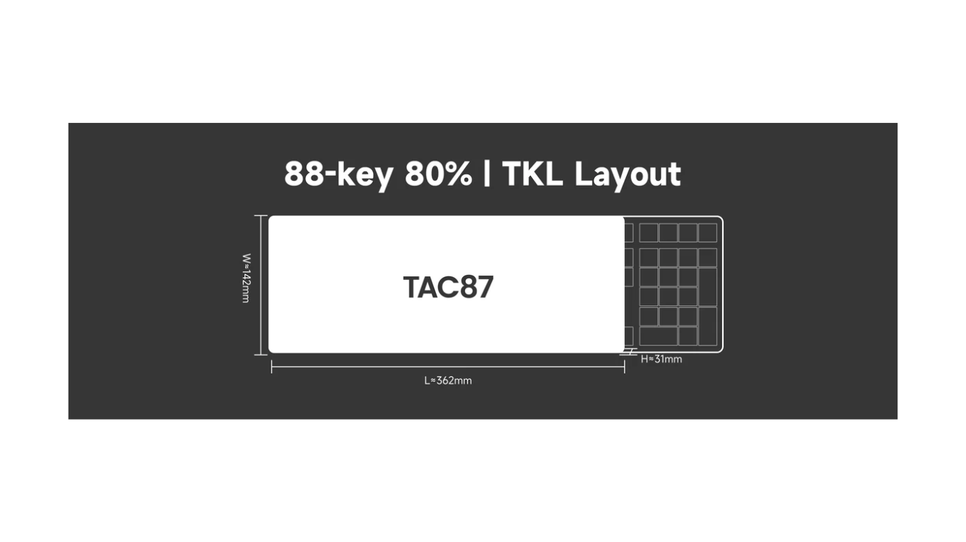 Bàn phím AKKO TAC87 Black & Gold Mirror 3 mode 3