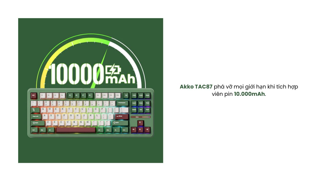 Bàn phím AKKO TAC87 Matcha Red Bean Stellar Rose 4