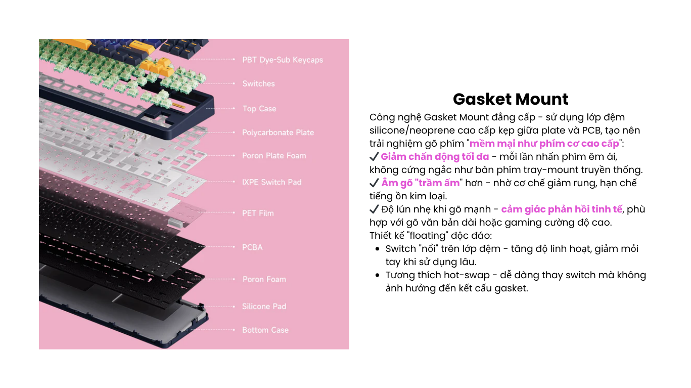 Bàn phím AKKO TAC87 Prunus Lannesiana Stellar Rose 10