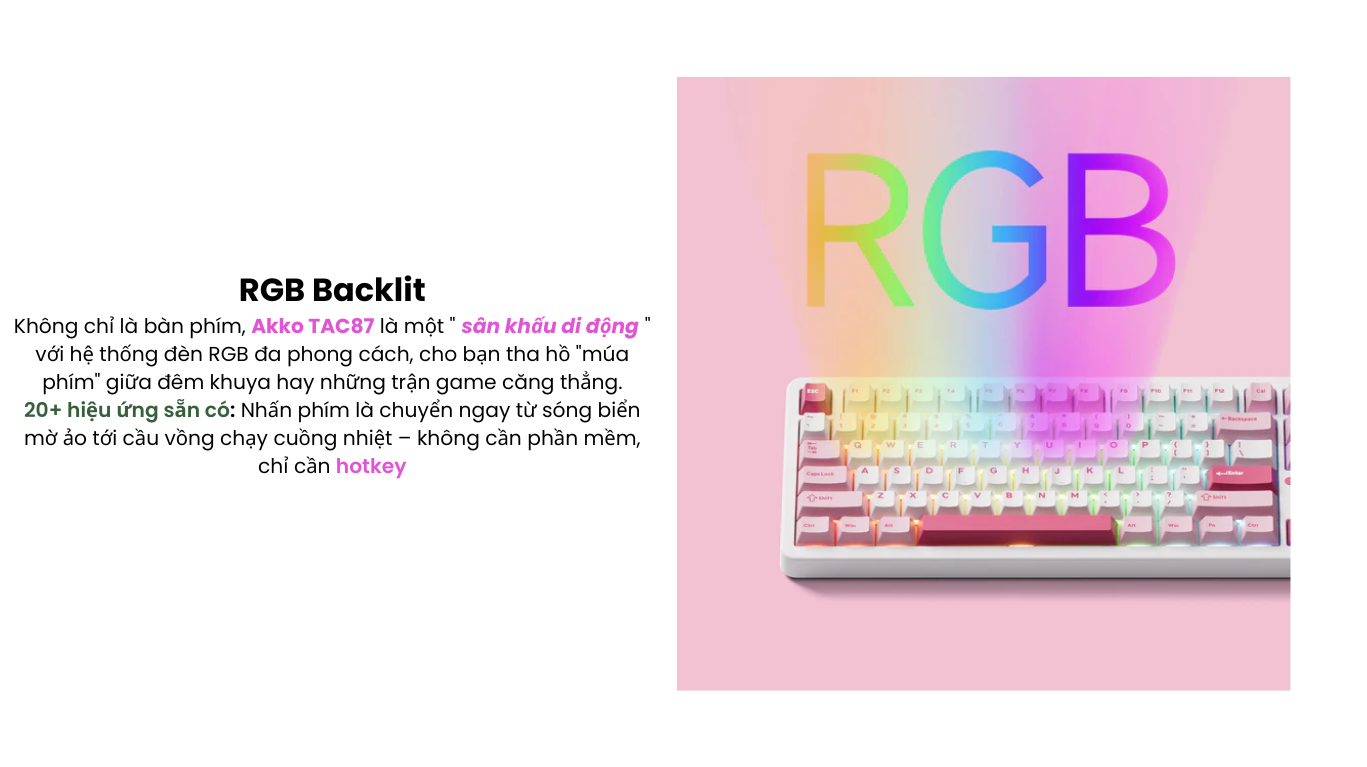 Bàn phím AKKO TAC87 Prunus Lannesiana Stellar Rose 5