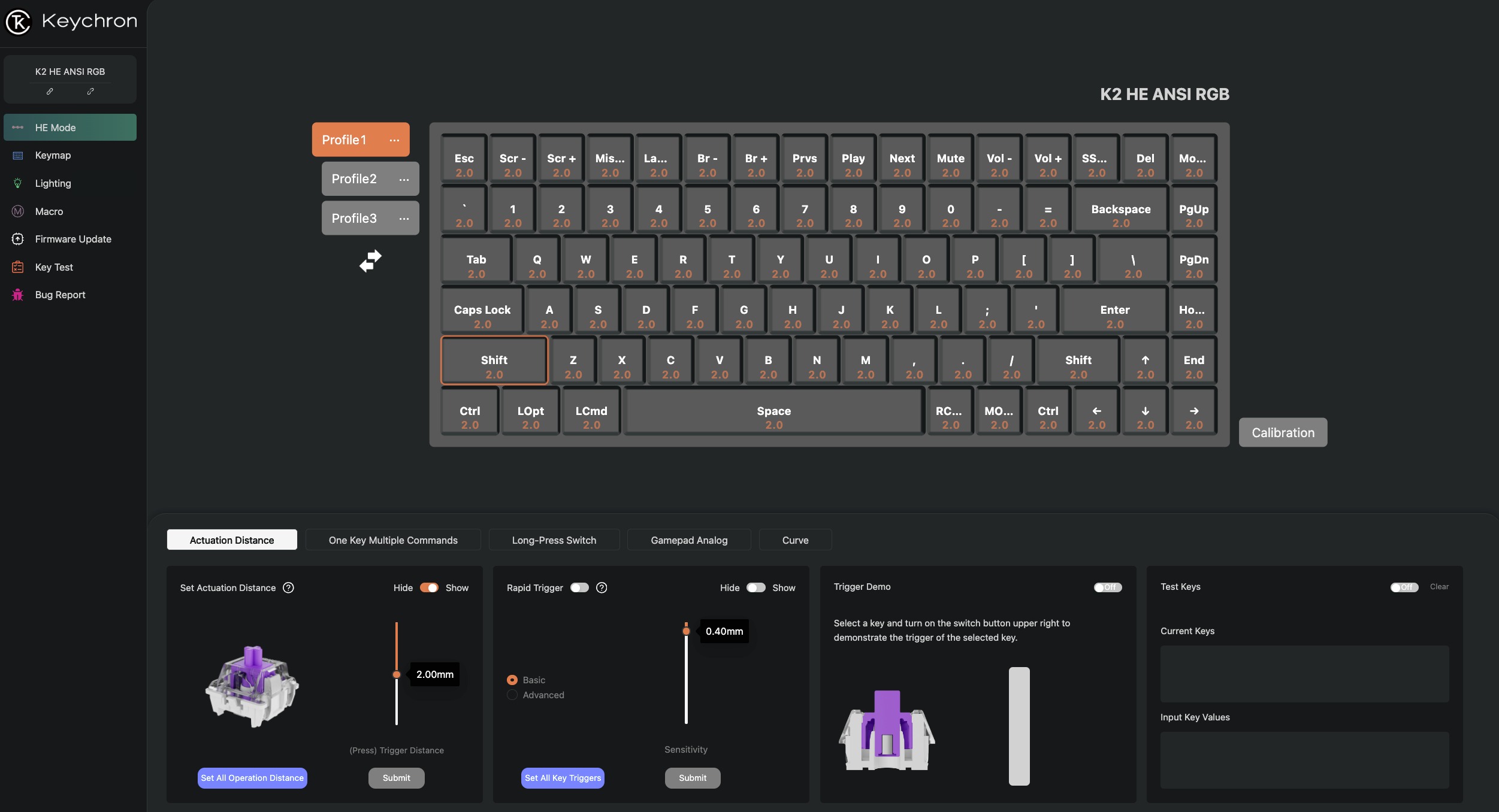 Bàn phím Keychron K2H-J1 Magnetic Switch 9