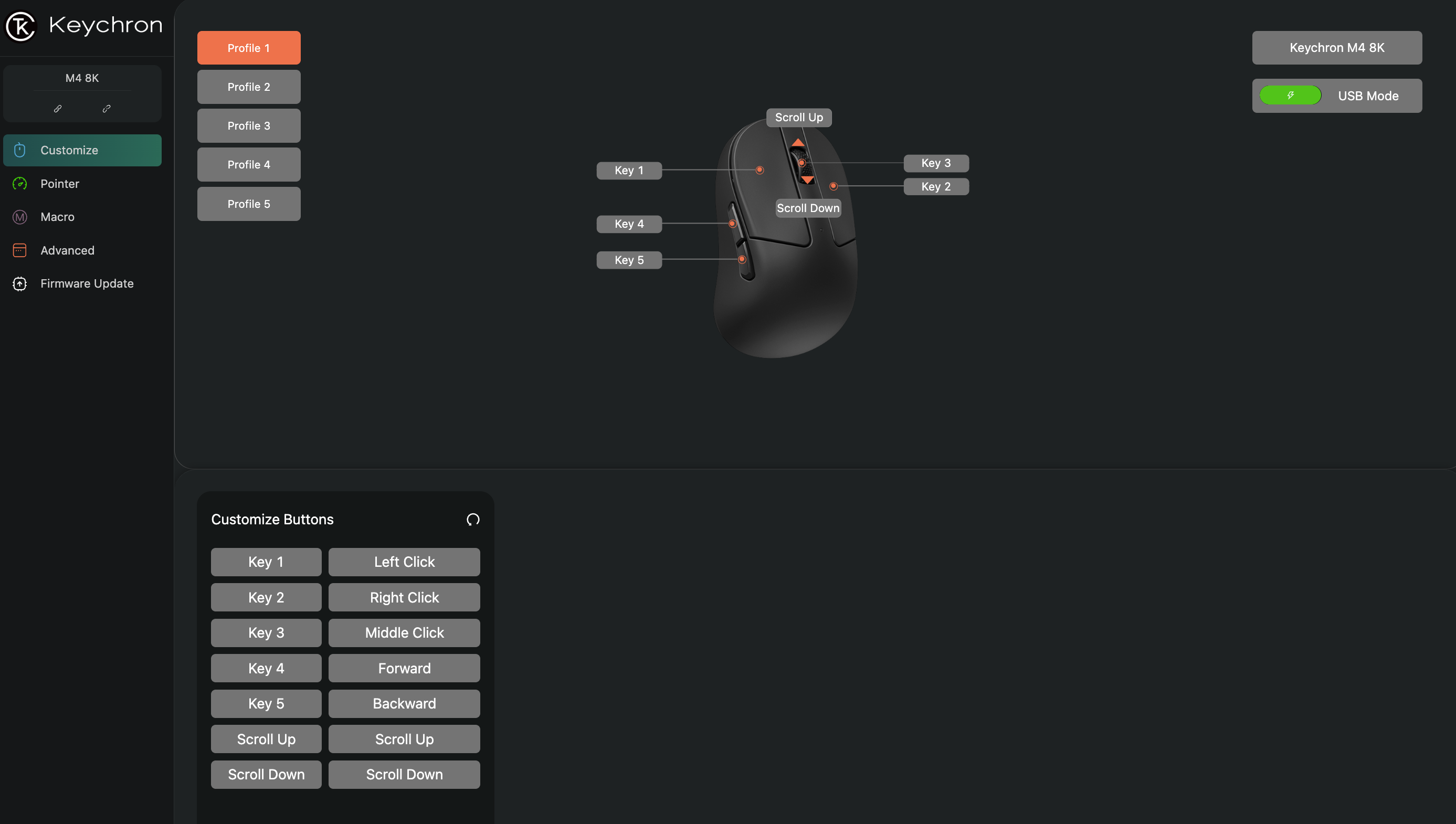 Chuột máy tính Keychron M4 8