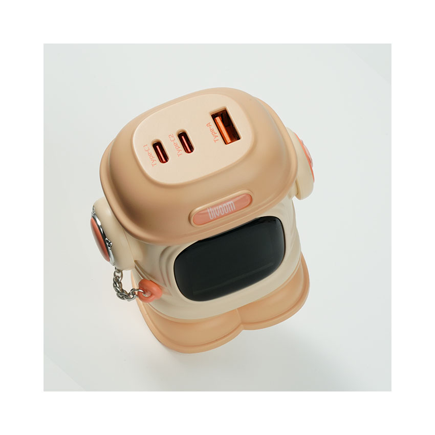 Củ sạc Divoom Dipow-65 màn hình LED 2C1A, màu hồng - Hình 5