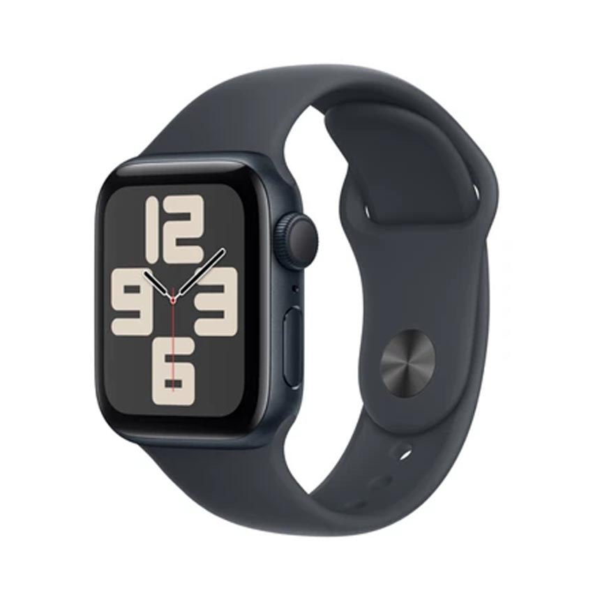 Đồng hồ Apple Watch SE 2024 GPS 40mm Viền Nhôm Dây Cao Su S/M Xanh Đen (MXE73SA/A) 1