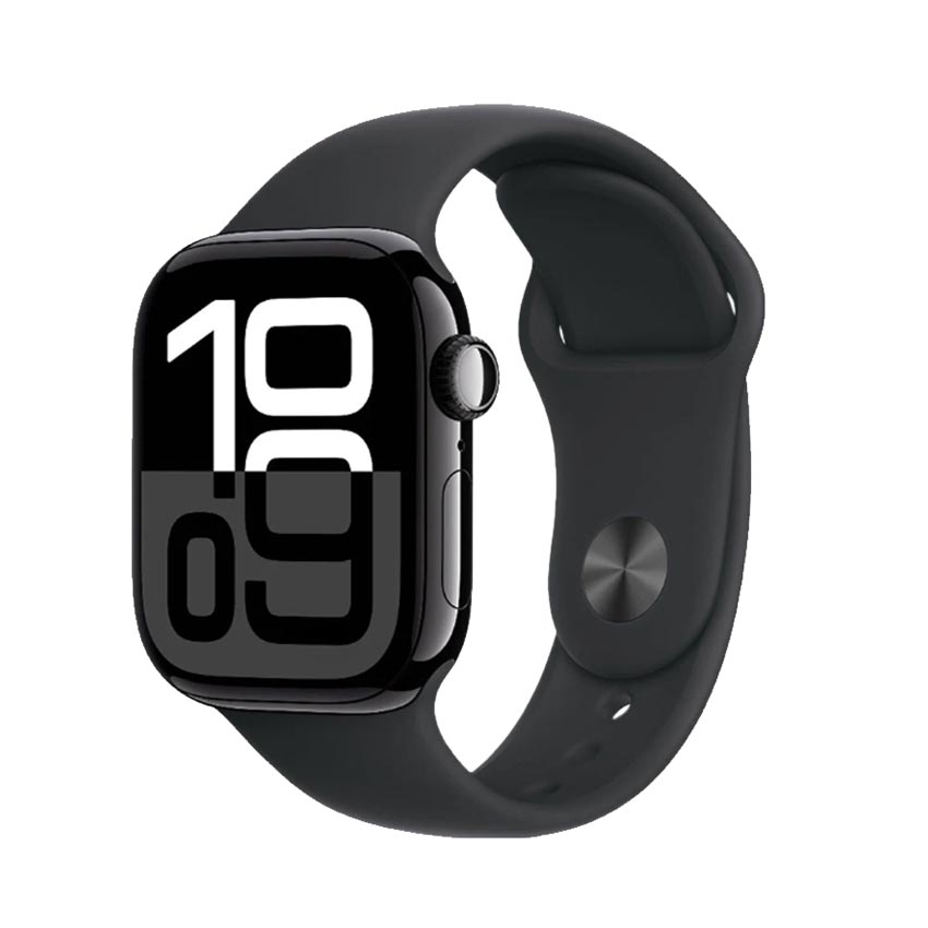 Đồng hồ Apple Watch Series 10 GPS 46mm Viền nhôm Dây cao su cỡ S/M Đen Bóng (MWWP3SA/A) 1