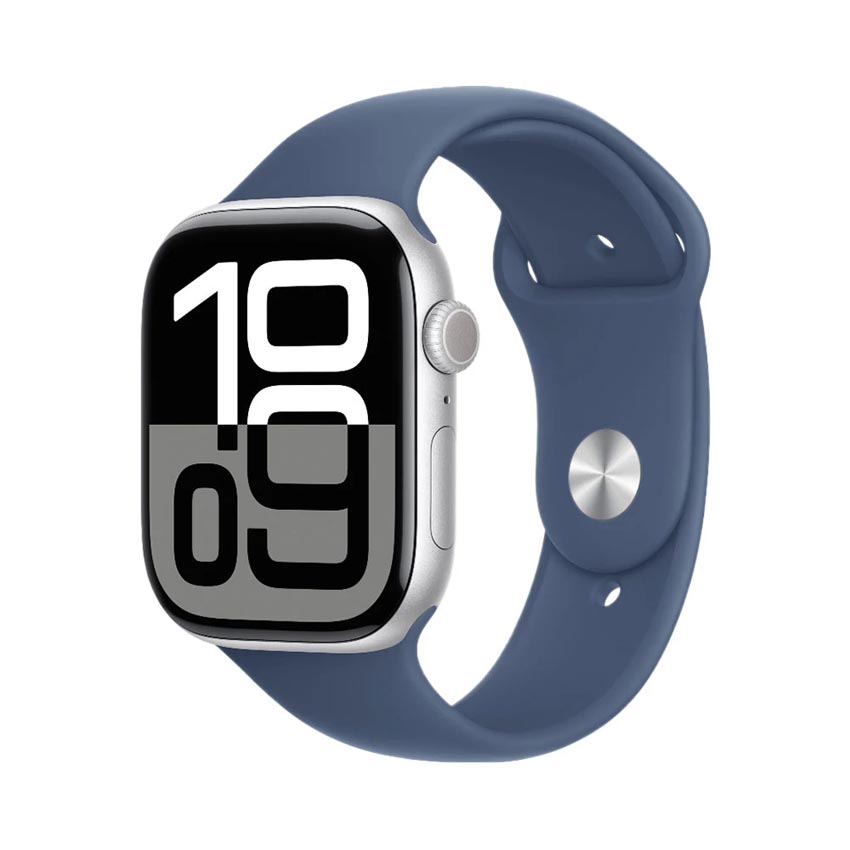 Đồng hồ Apple Watch Series 10 GPS 46mm Viền nhôm Dây cao su cỡ S/M Bạc (MWWL3SA/A) 1