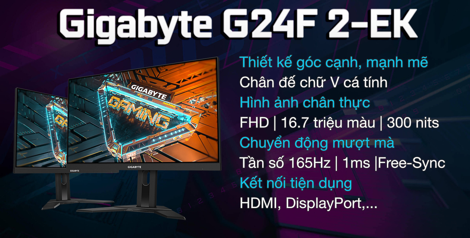 Màn hình Gigabyte G24F-EK cũ giá tốt tại HACOM