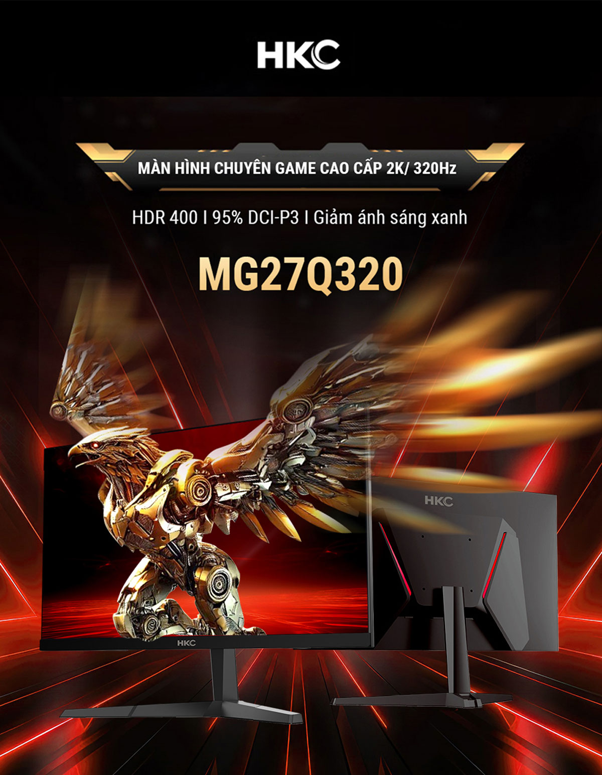 Màn hình gaming HKC MG27Q320 - HACOM