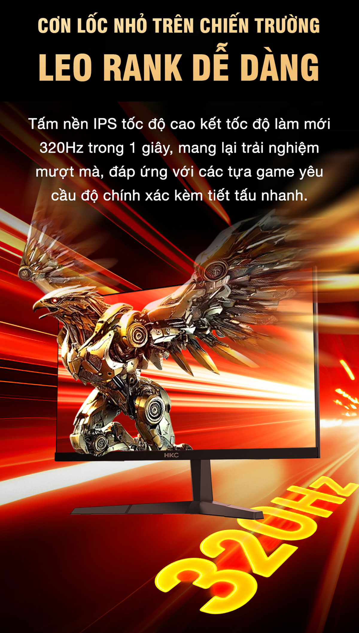 Hiệu Suất Ưu Việt Với Màn Hình Gaming 320Hz