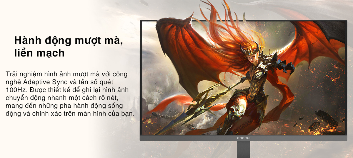 Trải nghiệm mượt mà với tần số quét 100Hz