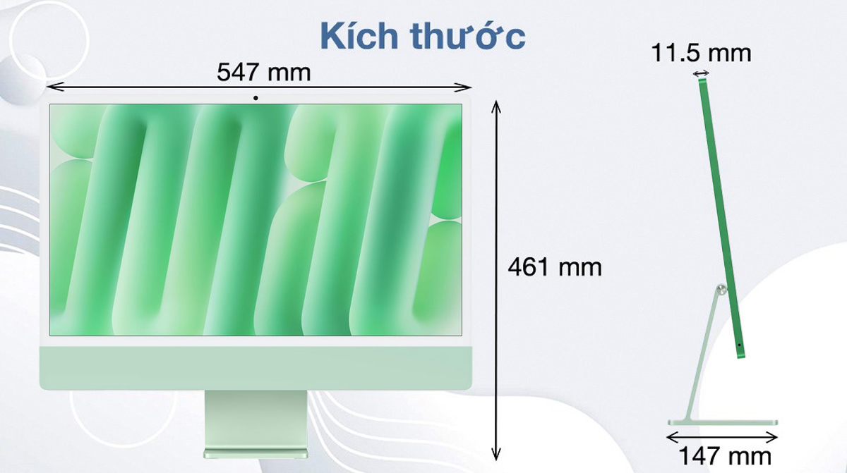 Thiết kế thanh lịch với màu xanh lục độc đáo