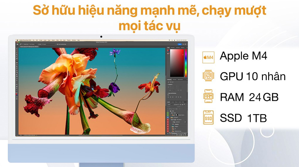 Hiệu năng vượt trội với chip Apple M4 10 lõi