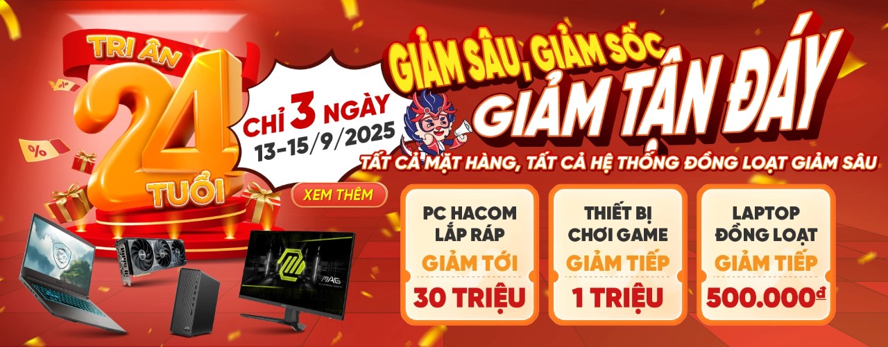 HACOM kỷ niệm 24 năm với chương trình khuyến mãi hấp dẫn