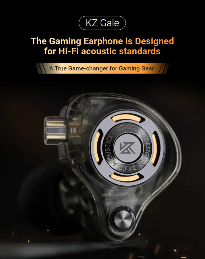 Tai nghe có dây KZ GALE - Màu Đen (Có mic) 1