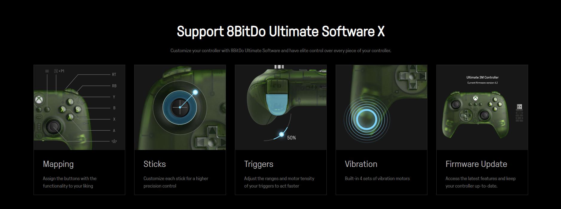 Tay cầm chơi game 8BitDo Ultimate 3-mode Controller for Xbox - Jade 9